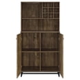 thumbnail image 5 of Mendoza 2-door Home Bar Cabinet Wine Storage Rustic Oak, 5 of 13
