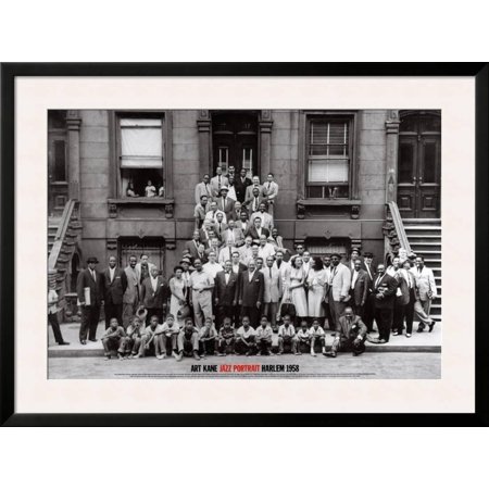 Literature Wall Pocket Portrait - Jazz Portrait - Harlem, New York, 1958 Framed Art Print Wall Art By Art Kane - 43x32