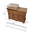 thumbnail image 7 of Mini Dollhouse Display Cabinet,Living Room Micro Landscape Accessories Toys,Home Furniture Bedroom 1:12 Scale Wooden Showcase Ornaments Brown, 7 of 7