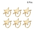 thumbnail image 3 of Uxcell Napkin Rings, 6 Pack 40mm Inner Diameter Alloy Star Napkin Buckles, Gold Tone, 3 of 5