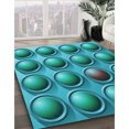 thumbnail image 3 of Ahgly Company Machine Washable Indoor Rectangle Transitional Teal Green Area Rugs, 5' x 8', 3 of 7