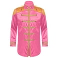thumbnail image 3 of Sxiwei Mens Fancy Dress Hippie Music Star 1960s Halloween Party SGT Pepper Jacket Tops Hot Pink 3XL, 3 of 7