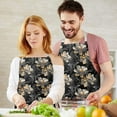 thumbnail image 3 of Pioneer Flower Floral Print Pattern Apron-Garden Aprons for Women with Pockets-Cotton Linen Waterproof Kitchen Cooking Gardening Aprons Adjustable for Kitchen,Cooking,BBQ and Salon 33x27 Inch, 3 of 7