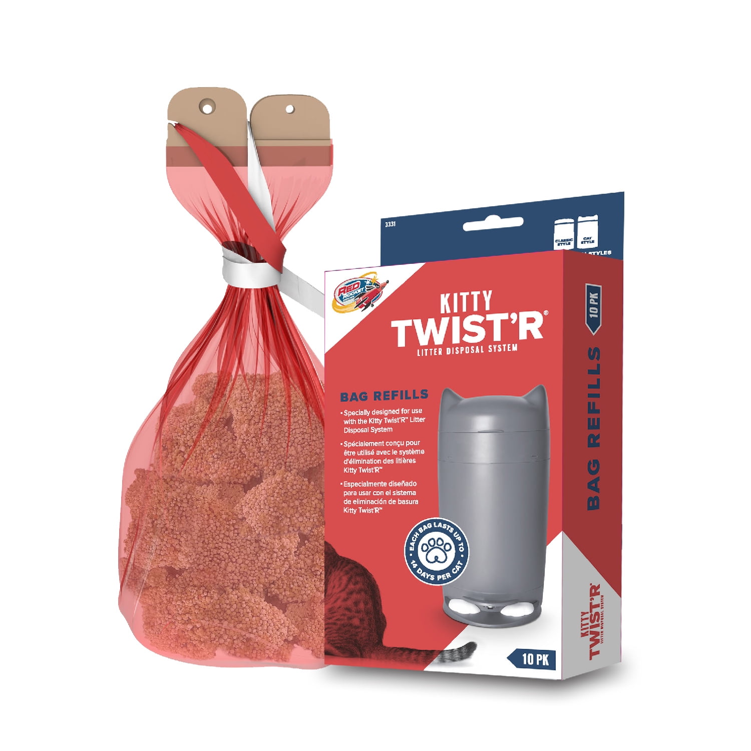 Red Rocket Litter Disposal System Refills for 5L KITTY TWIST'R Cat