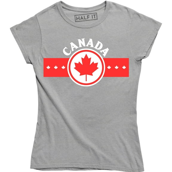 Canadian Maple Leaf - Canada National Flag Retro Football Women's T-Shirt