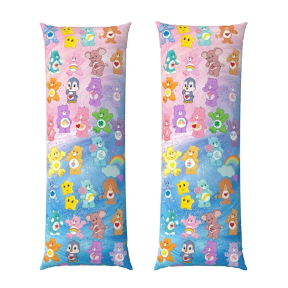 Care Bears Body Pillow Cover - Pillowcases 20"x54" with Hidden Zipper Closure Soft and Breathable 1PC
