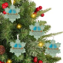 LanSuare Snowflake-Shaped Sea Glass Friendship Decor, 3.14 Inch Acrylic Christmas Tree Hanging Ornaments, Friendship Ornament Keepsake, Sea Glass Art Gift for Best Friends