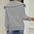 thumbnail image 4 of Aloohaidyvio Hoodies,Womens Sweatshirts Solid Turndown Collar Long Sleeve Pullover Shirt Tops, 4 of 6