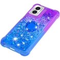 thumbnail image 4 of Gradient Quicksand Case for Motorola Moto G Play 4G (2024) with Ring Kickstand, Bling Sparkle Colorful Soft TPU Liquid Glitter Cover Case for Motorola Moto G Play 4G (2024) JB-Purple Blue, 4 of 14