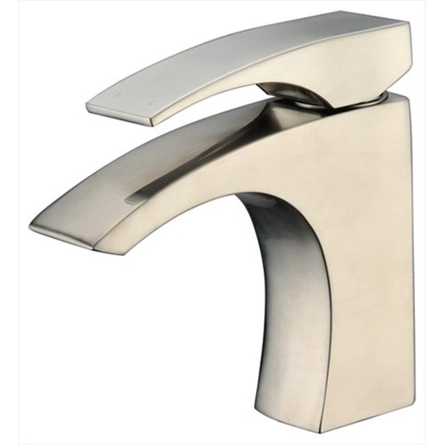 Dawn Kitchen AB77 1586BN Single-Lever Brushed Nickel Bathroom Faucet With Pull Rod Drain