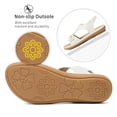 thumbnail image 5 of Ecetana Sandals for Women Dressy Comfortable Summer Beach Casual Elastic Strap Flat Sandals, 5 of 7