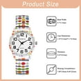 thumbnail image 3 of Avaner Stretch Band Watches for Women: Bohemia Flower Easy Reader Elastic Band Watch Large Face Big Number Analog Quartz Bracelet Watch Expansion Band Wristwatch, 3 of 7
