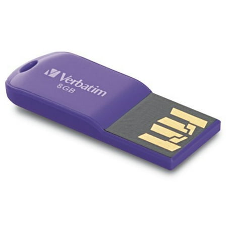 Verbatim Store 'n' Go Micro 8 GB USB 2.0 Flash Drive - Violet - External Verbatim Store 'n' Go Micro 8 GB USB 2.0 Flash Drive - Violet - External