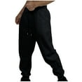 thumbnail image 1 of FAIWAD Men's Cargo Fleece Sweatpants Drawstring Stretch Elastic Waist Jogger Solid Color Sports Trousers, 1 of 4