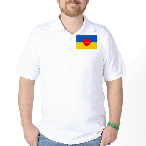 CafePress - National Flag Of ??????? / Ukraine High Golf Shirt - Golf Shirt, Pique Knit Golf Polo