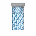 thumbnail image 2 of Abstract Bedding Set with Sheet & Covers, Watercolor Brushstroke Murky Color Splashes Aquarelle Paintbrush, Printed Bedroom Decor 2 Shams, 4 Sizes, Cobalt Blue White, by Ambesonne, 2 of 3