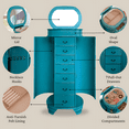 thumbnail image 6 of Hives and Honey Daley Oval Standing Jewelry Armoire, Turquoise, 6 of 7
