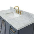 thumbnail image 5 of Ariel Taylor 49 In. Rectangle Sink Vanity With Carrara White Marble Countertop In Midnight Blue, 5 of 10