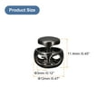 thumbnail image 2 of Uxcell 20pcs Spring Cord Lock Metal Cord Stopper Fastener Double Hole Toggle Stopper for Drawstring, Black, 2 of 6