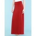 thumbnail image 3 of Made by Johnny Women's Lightweight Floor Length Maxi Skirt XL RED, 3 of 6