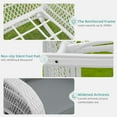 thumbnail image 6 of MEETWARM Outdoor Wicker Rocking Chair, Rattan Patio Rocker Chairs with Cushions and High Back, All-Weather Patio Wicker Chair with Safe Rocking Design for Garden Backyard Porch, White Wicker/Grey, 6 of 8