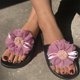 thumbnail image 1 of Moda mujer tobillo correa encaje verano diapositiva sandalias planas chanclas Shose Wmkox8yii  hj789, 1 of 5