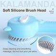 thumbnail image 3 of Steamy Cat Brush, Upgraded 4 in 1 Multifunctional Cat Steamer Brush, Rubber Pet Misting Brush with Release Button, Dog Comb with Cleanser for Indoor Kittens Small Animals(Blue), 3 of 7