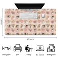 thumbnail image 5 of Long Mouse Pads for Desk,Beige Cow Checker Pattern Desk Mats on Top Of Desks, Desk Mouse Pad Extra Large with 3mm Non-Slip Base and Stitched Edge for Gaming,Office,Work,Home 47.3"x23.6", 5 of 6
