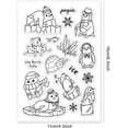 thumbnail image 2 of Sellos transparentes de Penguin: El Polo Norte - Sello de silicona de hielo para decoración de tarjetas y scrapbooking DIY, 2 of 6