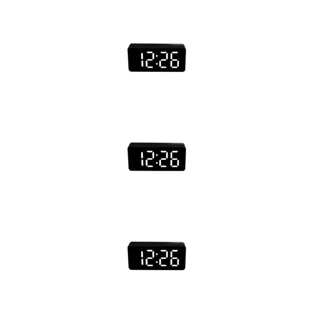 Yuarrent Reloj de escritorio con indicador de temperatura y alarma digital LED Type1 NO1