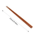 thumbnail image 3 of 2 Pairs Natural Handmade Wood Chopsticks Tableware Chopsticks Mahogany Wooden Chopsticks, 3 of 4