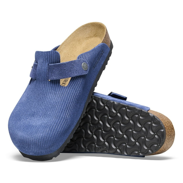 Birkenstock Boston BS Narrow Suede Clog, 39, Blue - Walmart.com