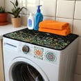 thumbnail image 3 of ZIATUBLES Washer and Dryer Top Protcetor Mat Water Resistant Washing Machine Top Dust Cover Pad for Laundry Room Kitchen Home Decor Accessories, 24 x 19.7 Inch, Floral Butterfly Dragonfly Shine, 3 of 7