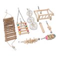 thumbnail image 1 of Chewing Toy Set, Anxiety Reduction Wood Bite  8 Piece Set Multipurpose Bird Foraging Toys Hand Made  For Playing For Home, 1 of 8