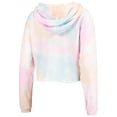 thumbnail image 3 of Women's League Collegiate Wear Pink/White Nebraska Huskers Tie-Dye Cropped Pullover Hoodie, 3 of 4