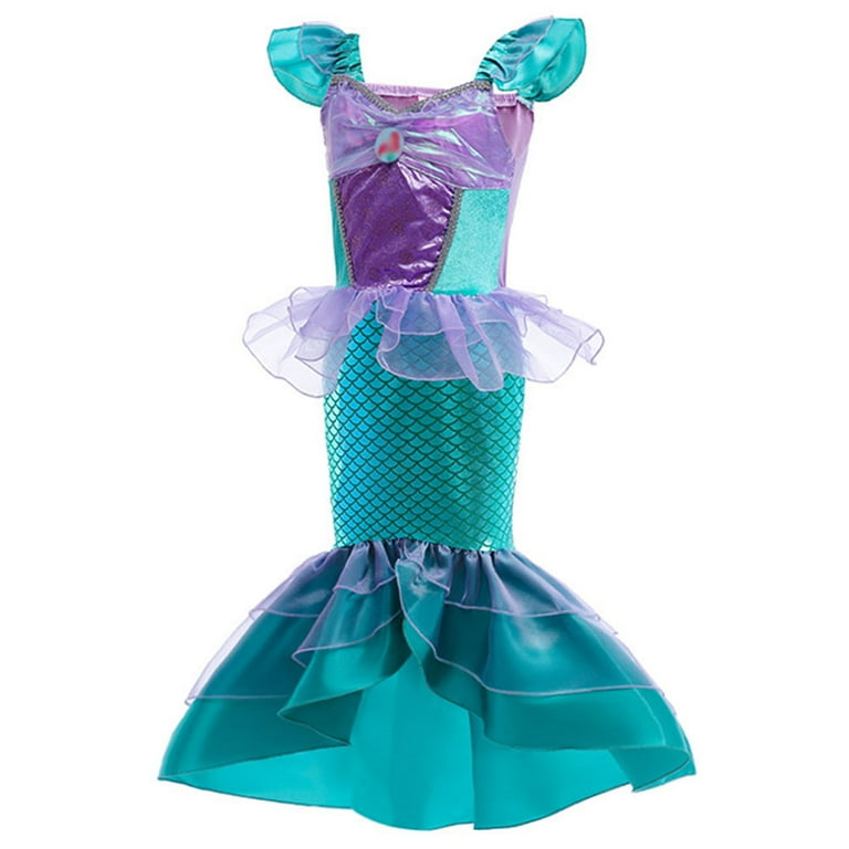 Little Girl Mermaid Princess Dresses Birthday Party Halloween
