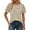 Beige, variant on ChoXxx Women's Fashionable Casual Solid V Neck Short Sleeve T Shirt Beige M
