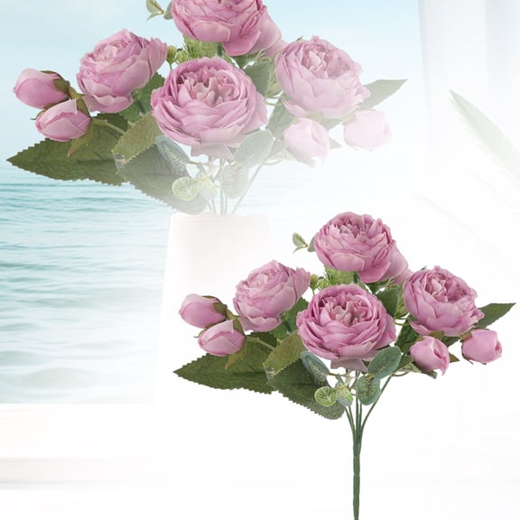 1PCS Artificial Roses Bouquet - Real Touch Silk Flowers with Long Stems - Roses for Wedding Centerpieces, Bridal Party & Home Table Decor