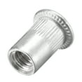thumbnail image 5 of 1/4-20 Rivet Nuts Aluminium Alloy Knurled Flat Head Threaded Insert Nut Silver 100 pcs, 5 of 6