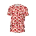 thumbnail image 6 of Wukai Cute Strawberry Print Men's Short-Sleeved Mesh T-Shirt,Quick-Dry Short Sleeve Workout T-Shirt-Large, 6 of 8