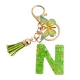 thumbnail image 1 of Visland 2 Pcs Initial Letter Keychains Green Butterfly Pendant Keychain Set Exquisite Relief Alphabet Keychain Pendant for Best Friend Mom Daughter Granddaughter Grandma, 1 of 8