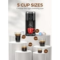 thumbnail image 6 of Commercial Single Serve Coffee Maker, K Cup Coffee Brewer for Capsule and Ground Coffee, Capsule Coffee Machine with 40 Oz Water Tank, -Heat, 5 Brew Sizes Up To 14 Oz, Black, 6 of 6