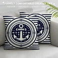 thumbnail image 3 of JRXY  Fathers Day Pillow Covers Anchor Throw Pillow Nautical Throw Pillow Throw Pillow Cover Stripe Square Pillow Case Cushion Cover for Father's Day Home Car Decorative White, 3 of 5