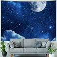 thumbnail image 4 of Autua Moon Tapestry, Blue Sky, Night Clouds, Crescent Moon Tapestry, Moonlight Theme Wall, Art Hanging, Aesthetics, Room, Bedroom, University, Dormitory 50x40inch, 4 of 6