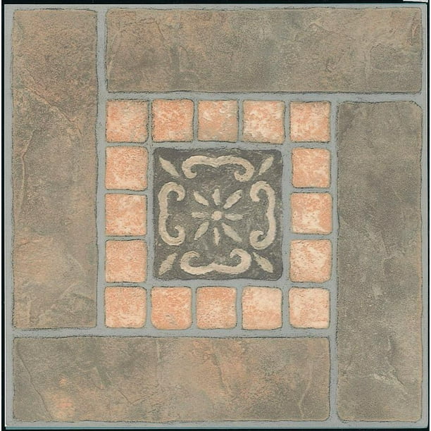 Mintcraft CL3267 SelfAdhesive Floor Tile, 12 in L x 12 in W x 1.2 mm T