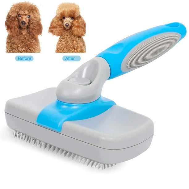 EverPet Dog Brush Cat Brush Self Cleaning Dog Slicker Brush Pet