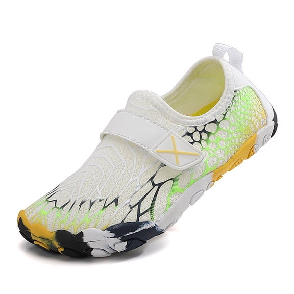 JIAHONG Kids Water Shoes Boys Girls Water Shoes Quick Dry Barefoot Beach Sports Swim Pool Summer Shoes(Little Kid/Big Kid), White