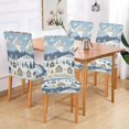 thumbnail image 2 of Yayeee 2 Pack Dining Chair Covers Stretch Parson Chairs Slipcovers Seat Protector, Winter Village Serenity, 2 of 6