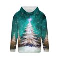 thumbnail image 4 of Sudadera con capucha para hombre, informal, con cordón, estampado navideño, deportiva, blusa de poliéster, 4 of 4