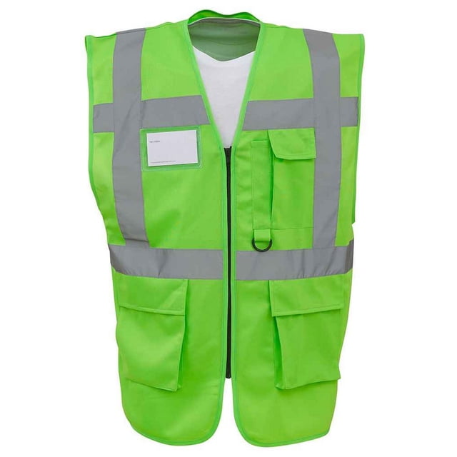 Yoko - Chaleco Executive Alta Visibilidad para Adultos Unisex (Amarillo Lima)